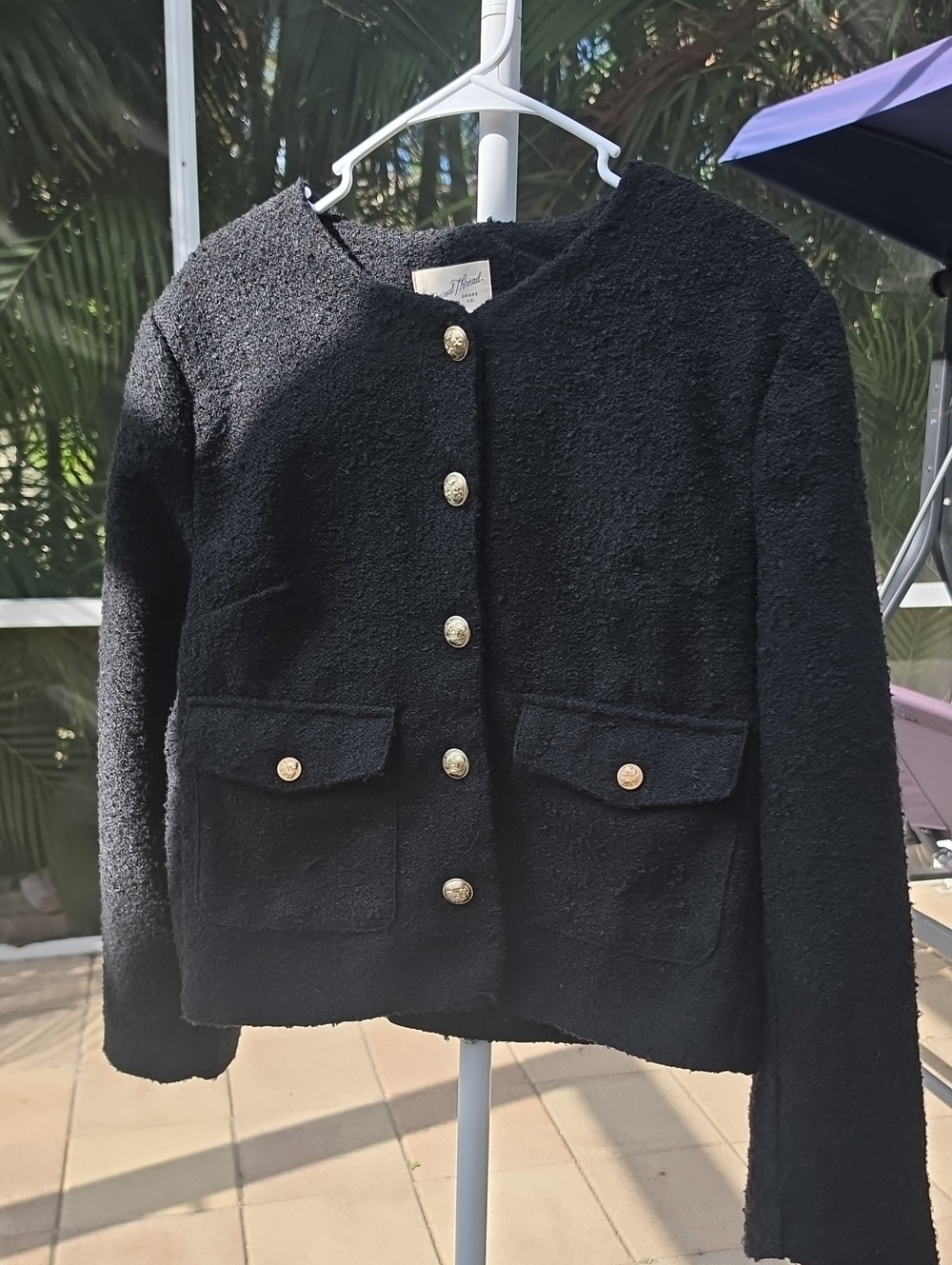 UNIVERSAL THREAD Boucle' Lady Jacket - Black